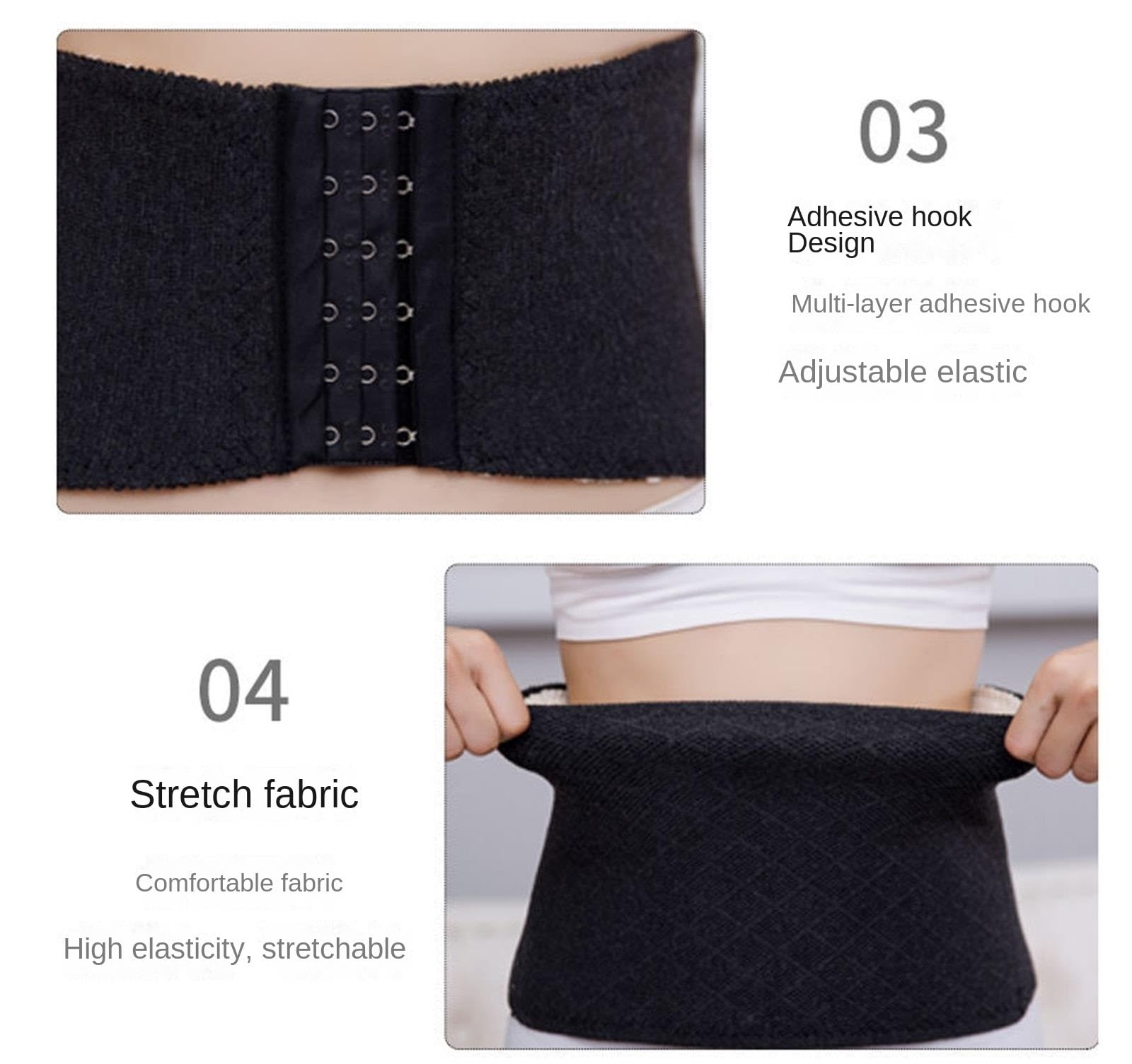 Faja Lumbar Cinturón de Soporte de Cintura Que calienta la Cintura Cinturón de Cintura Trasera de Invierno Suave y Engrosado Cinturón Apoyo Lumbar(Large)