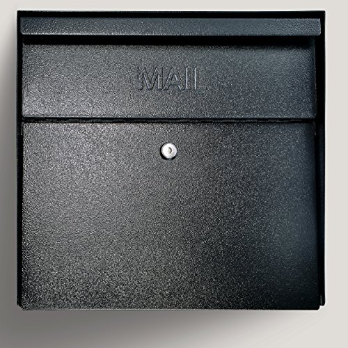 Mail Boss 7162 Metro, Black High Capacity Wall Mounted Locking Security Mailbox,Medium #TOP1