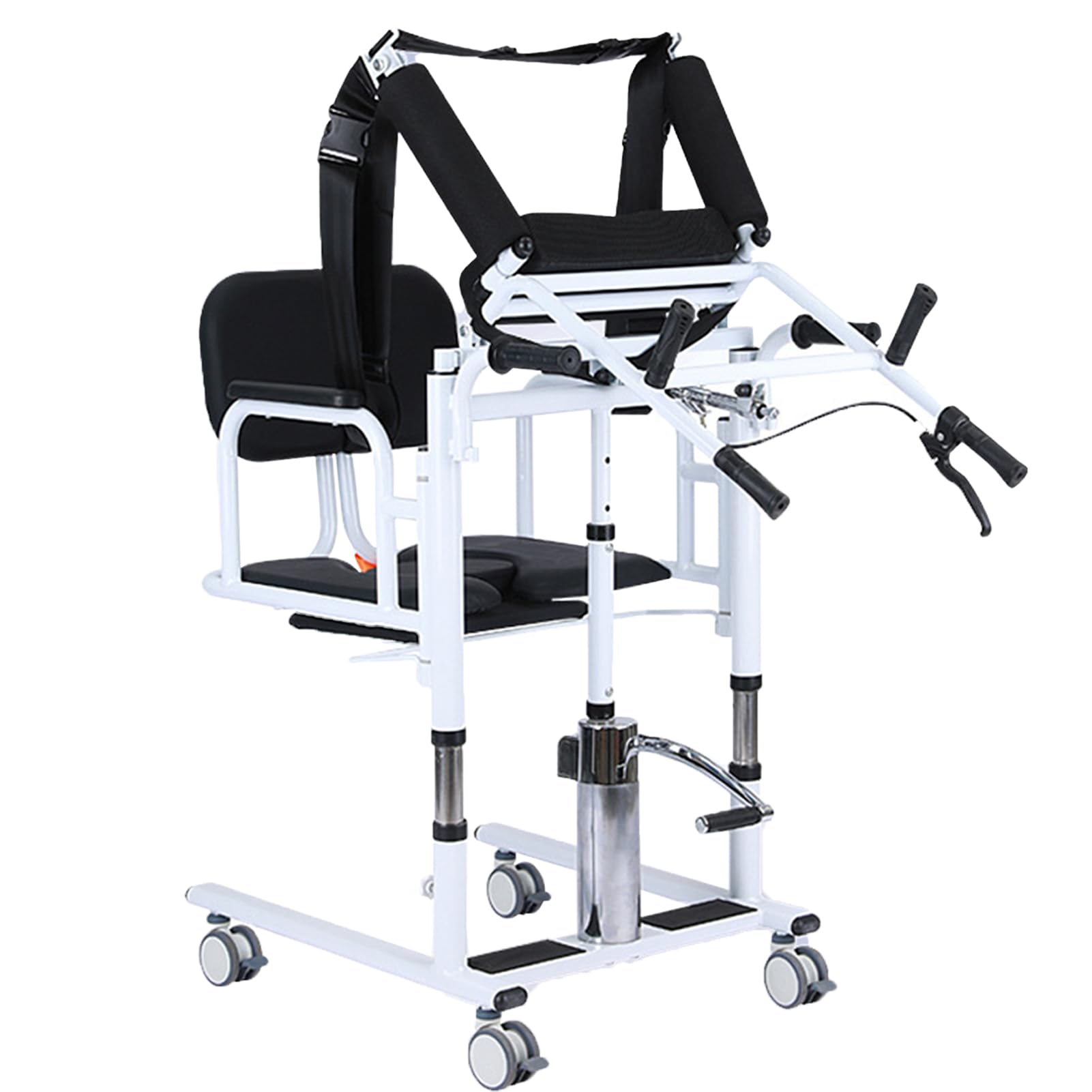 SUYUDD Chair Hydraulic Transferred Lift Wheelchair, Hydraulic Patient Lift Wheelchair, With Hydraulic Lift And Universal Wheels with Backrest and Potty Adjustable Height