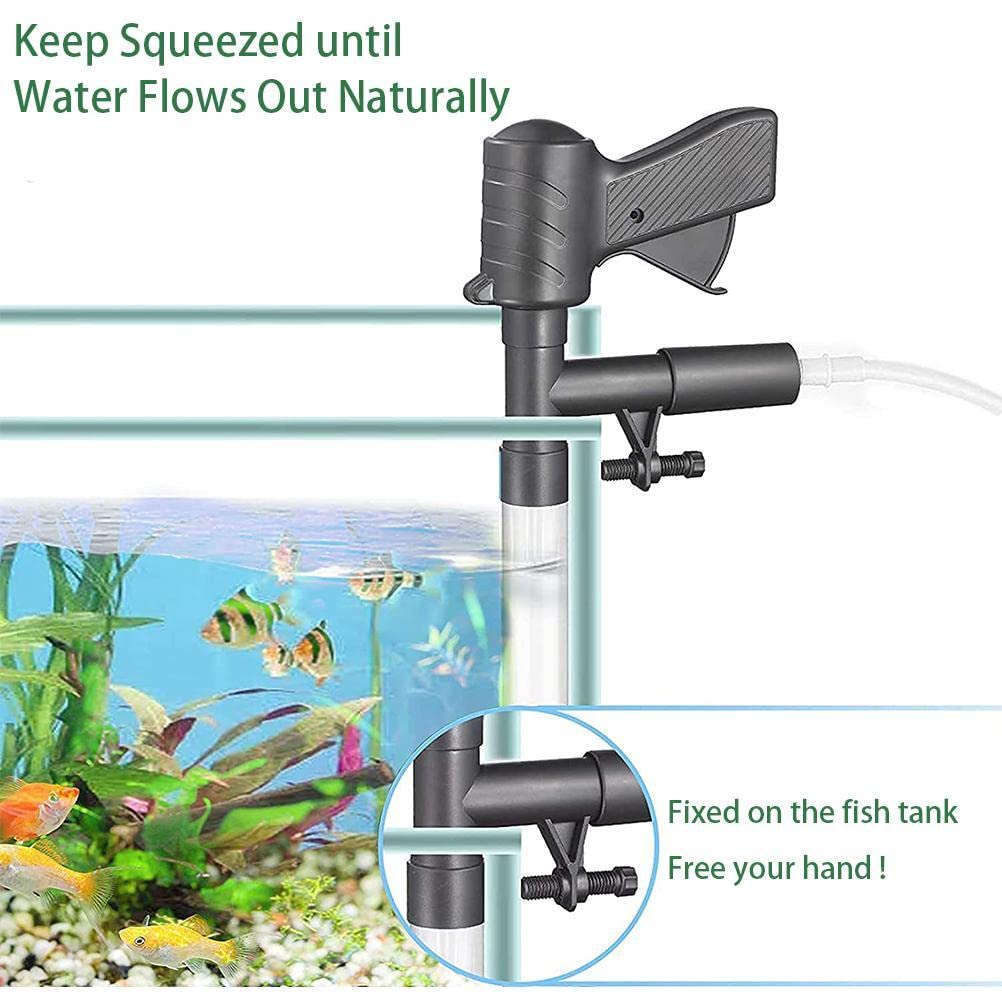 Sifone Per Acquario Con Tubo - Strumento Per Cambio Acqua E Pulizia Fondo Vasca, 150 Cm - Foto 9