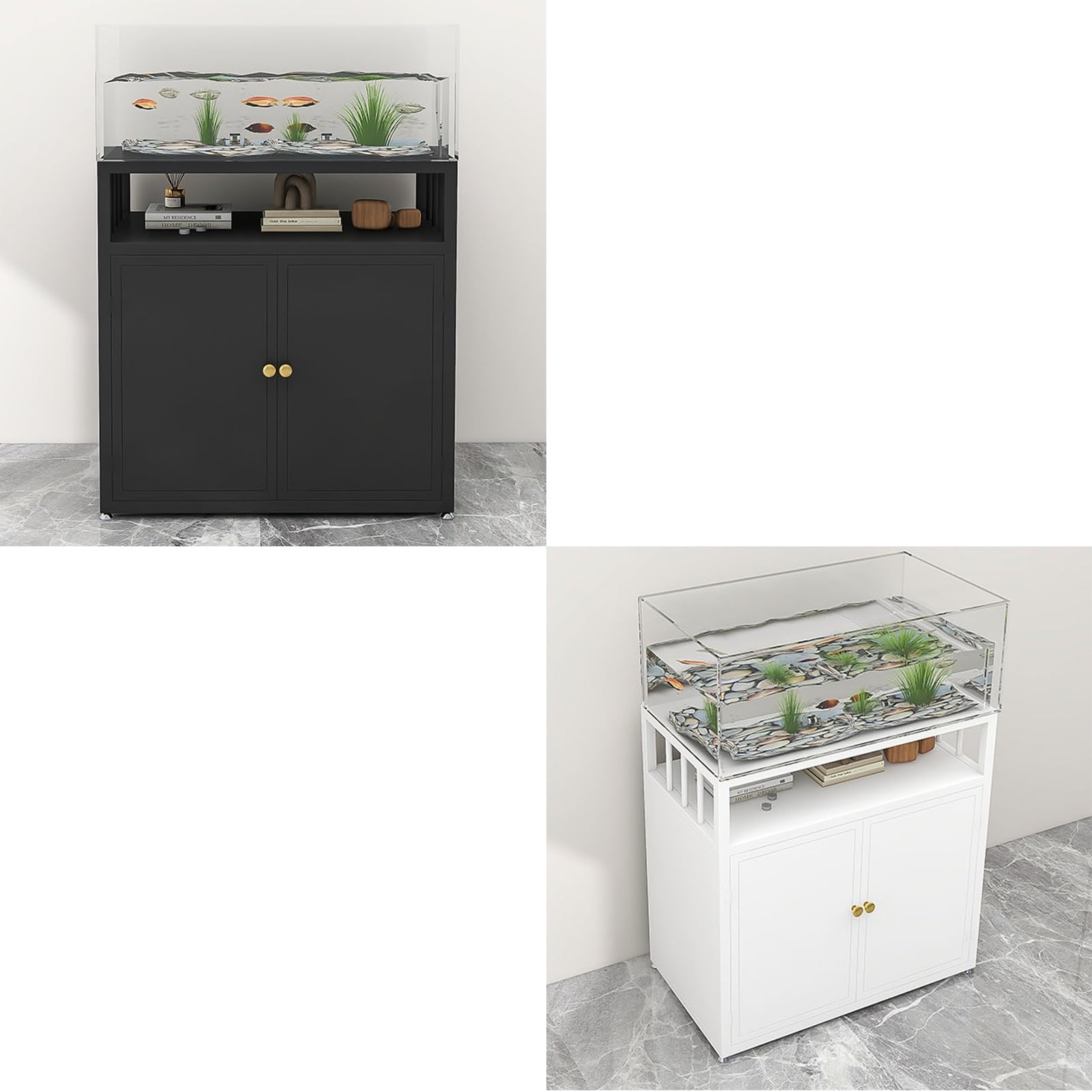 Szafka pod Akwarium, Stojak pod Akwarium, Stojak pod Akwarium dla Gadów, Szafka pod Terrarium, Stolik pod Terrarium(White,45x25x70cm/18x10x28in)