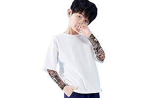 Toddler Boys Cotton T-Shirt with Tattoo Sleeve Fashion Tops