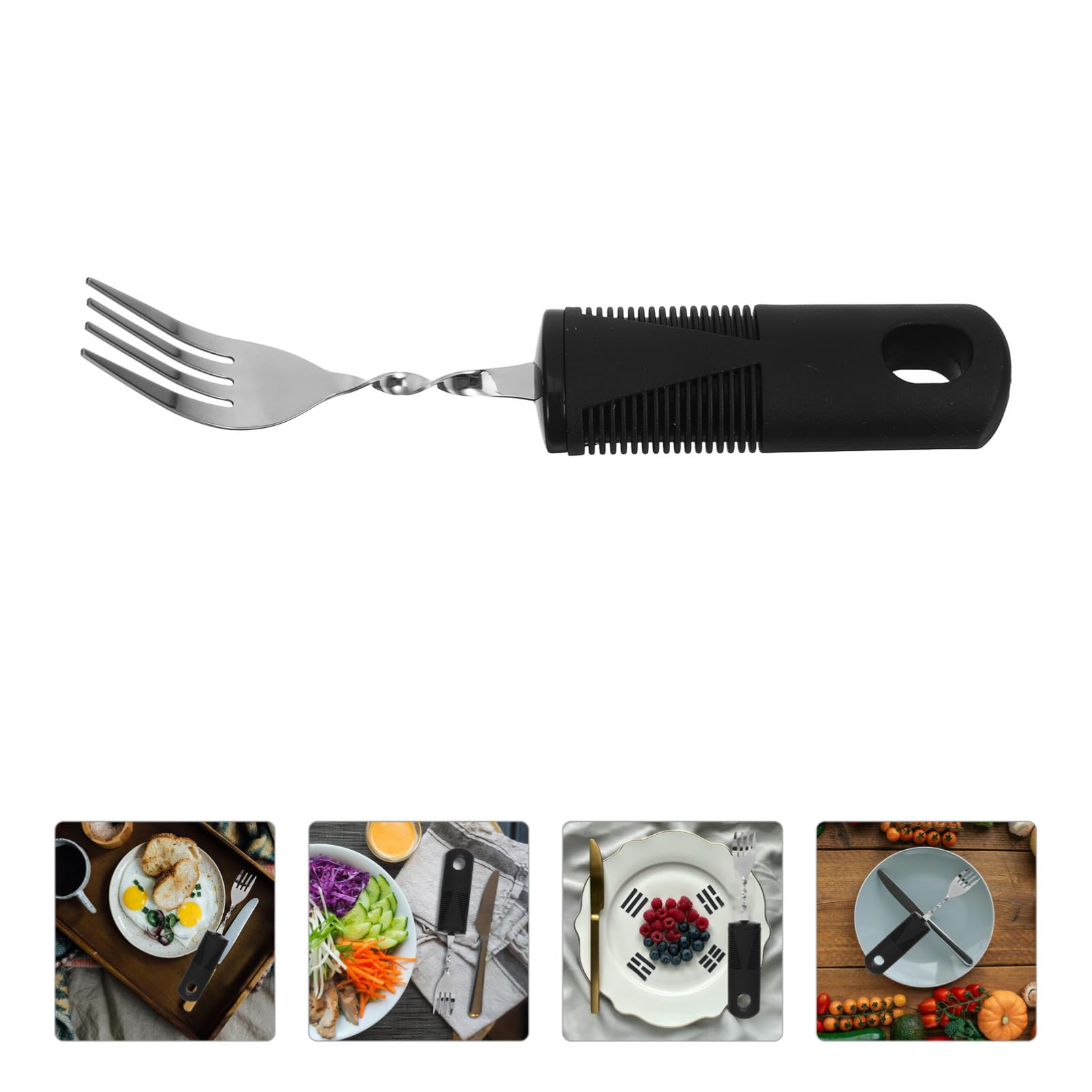 NOLITOY Adaptive Utensil, Bendable Fork Anti Shake Silverware Adaptive Eating Utensils Self Feeding Cutlery Utensil Weighted Utensils for Adults Elderly Disabled