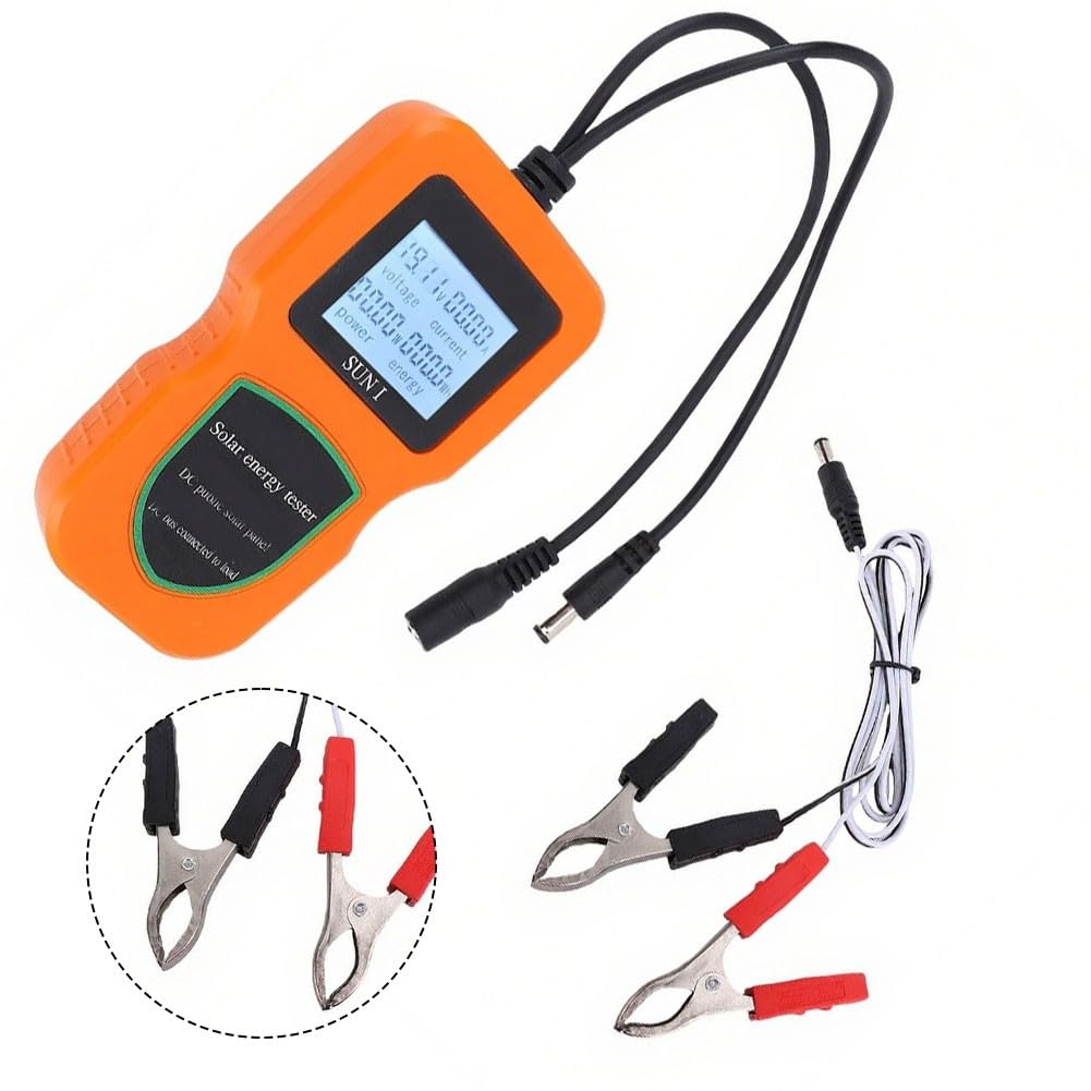 Multimetro per pannello solare, misuratore di tensione MPPT, 12-50 V, 0-20 A, display LCD per manutenzione di sistemi fotovoltaici e test sul campo