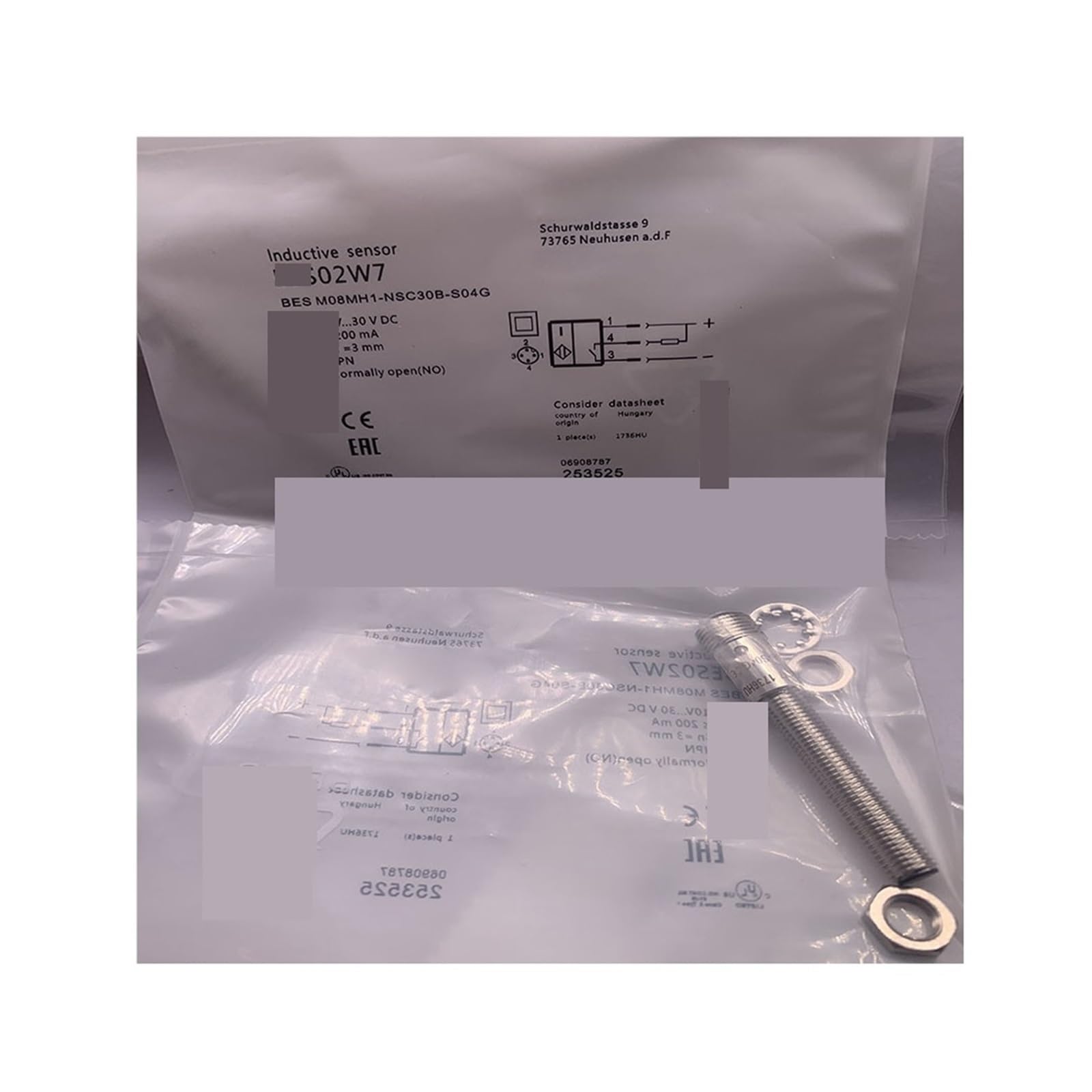 Détecteur de proximité industriel Proximity switch sensor 02W7 M08 - 2
