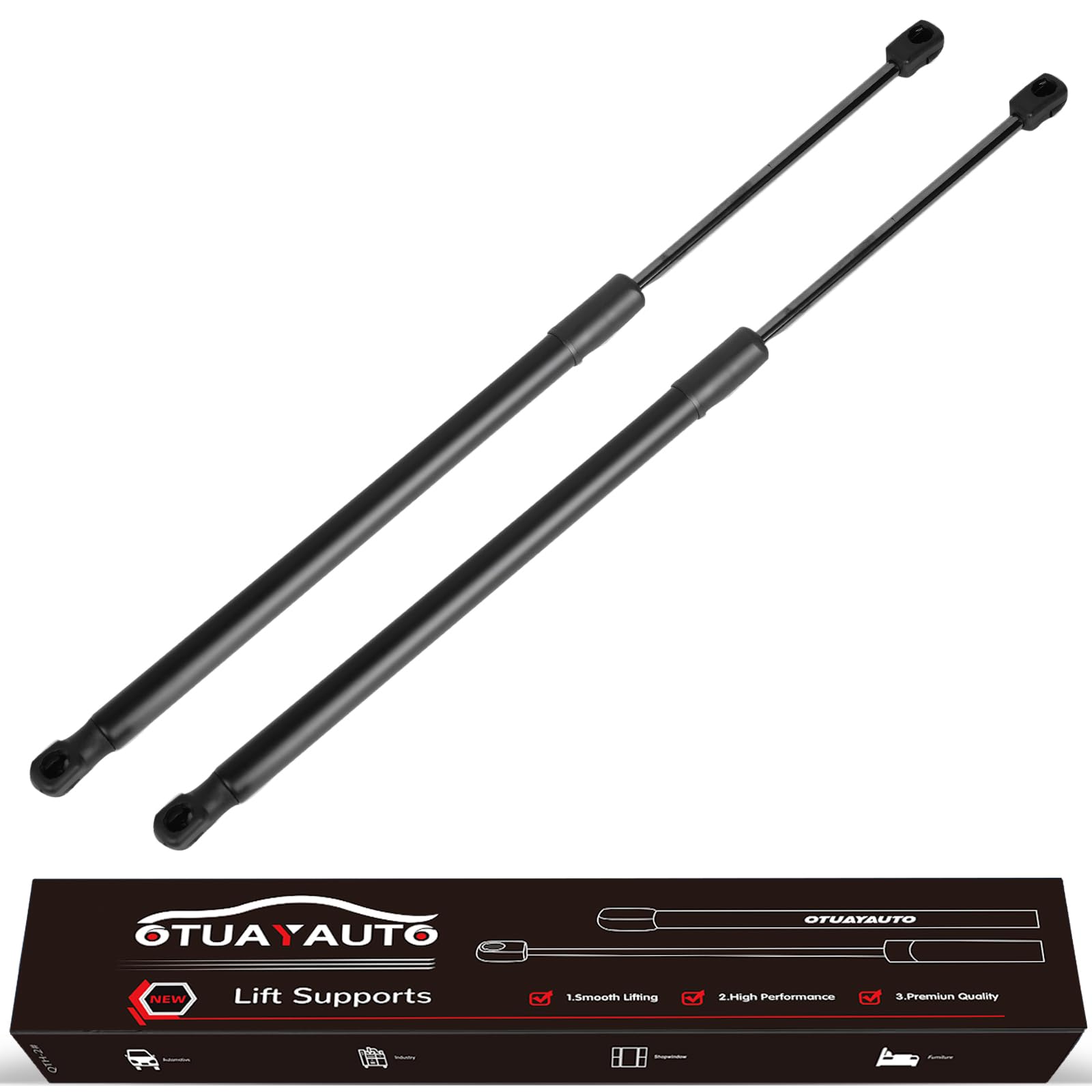 Gasfeder per portellone posteriore compatibile con VW Touran 1T1/1T2 (2003–2010), OTUAYAUTO 2 pezzi ammortizzatori per portellone posteriore – sostituisce 1T0827550C, 1T0827550D, 1T0827550E