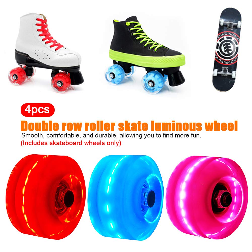 4 Roues LED Lumineuses Pour Patins Et Skateboards – 5 Couleurs, Dureté 82A, Roulements 608RS, Flash Attrayant