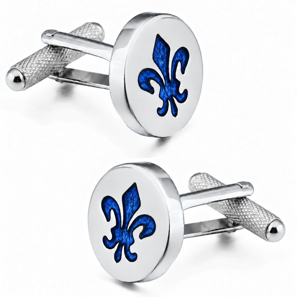Royal Blue Fleur-de-Lis Cufflinks