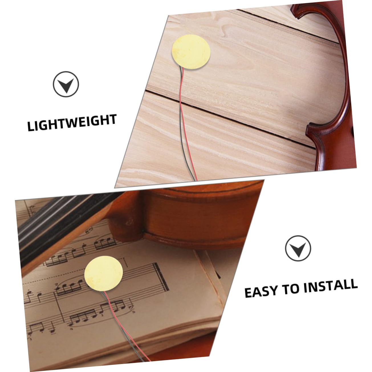 ibasenice Professional Sounder Sensor for Musical Instruments 40pcs Discs Perfect for Acoustic Guitar Pickups
