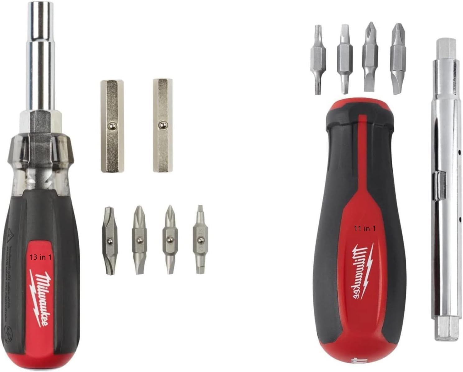 11-in-1 Multi-Tip Screwdriver with Square Drive Bits