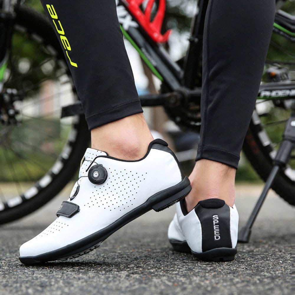 Zapatillas Ciclismo Montaña Zapatillas de Ciclismo Base Goma Antideslizante Ligeros Zapatos Bicicleta Montaña Hombre Calzado Bicicleta Sin Cleats 36EU-47EU