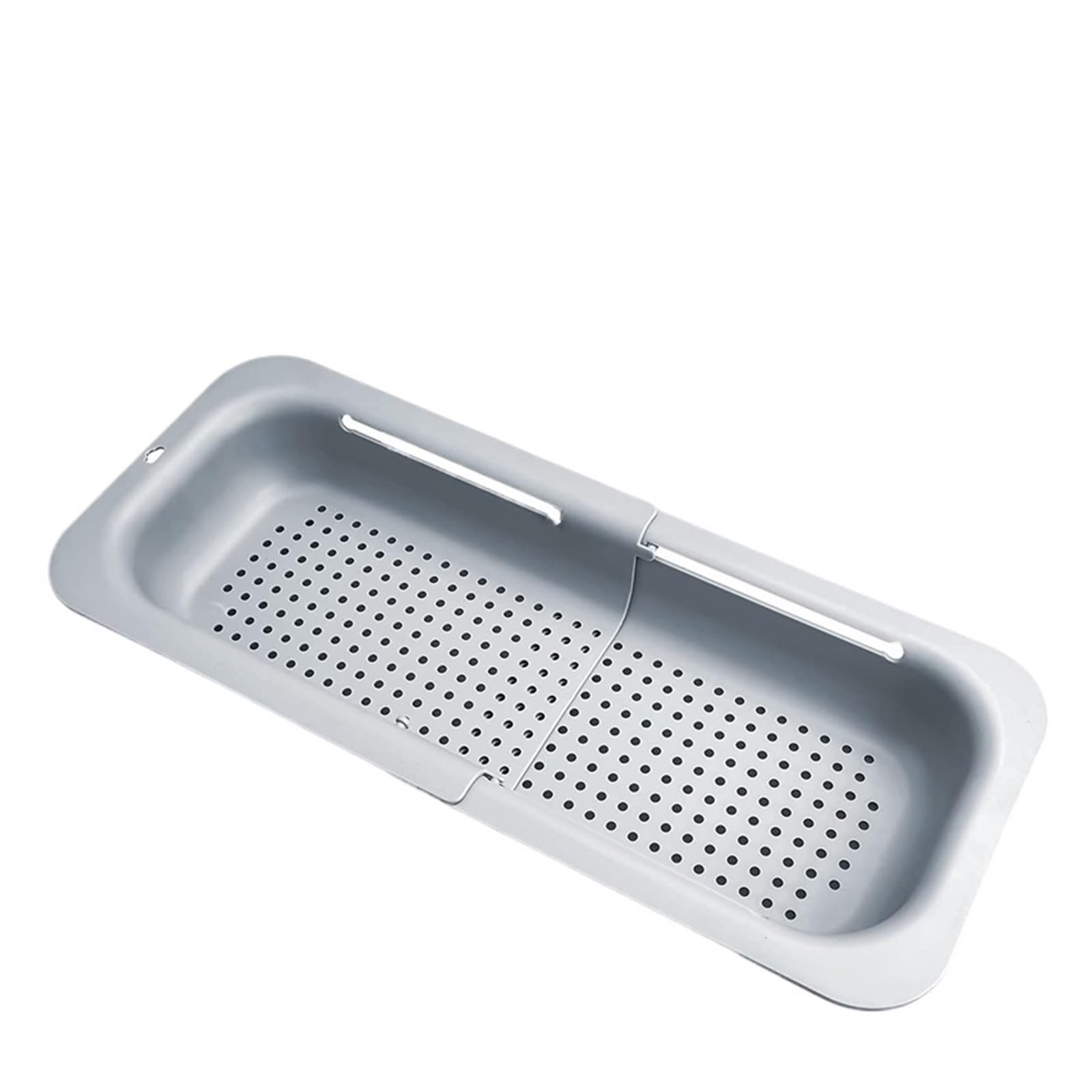 Colador de fregadero plegable y escurridor extensible gris de cocina