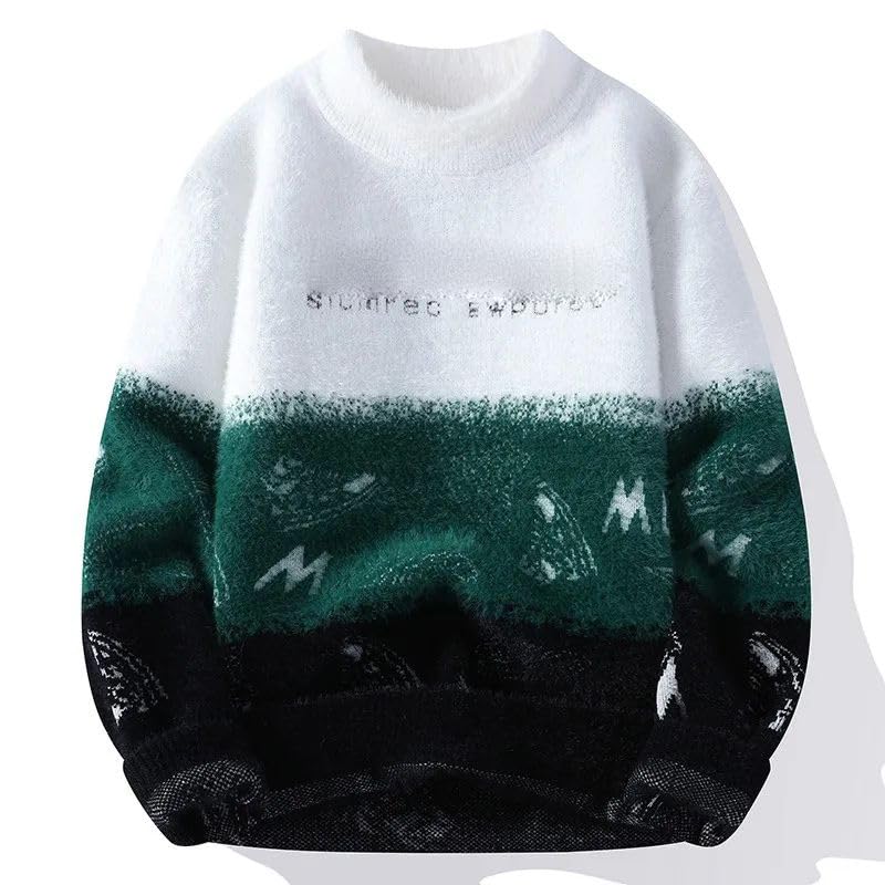 Pull business hommes rayé de qualité supérieure et coupe ample
