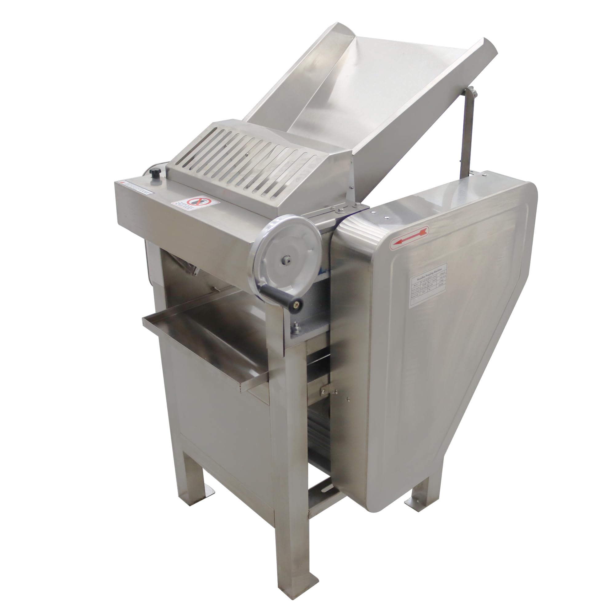 HQHAOTWU Commercial Dough Pressing Machine High Speed Dough Roller Sheeter Electric Dough Flatbread Machine Dough Pieces for Pasta Making 1-15mm Adjustable Thickness 11.81in Roller