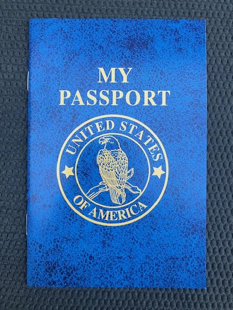 30 Pcs Blank Passport Notebook Travel Journal Sticker Collection Book World Travel Pretend Activity Party Favors, 6x4 Inch image 3