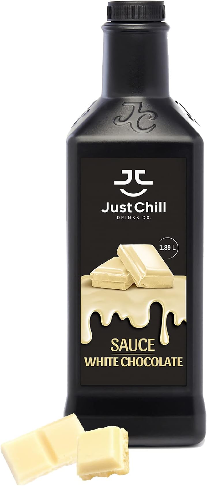 โ Drinks Co. White Chocolate Sauce, 1.89 Litre- Rich and Creamy Sauce (Non-GMO, Halal, Gluten Free)