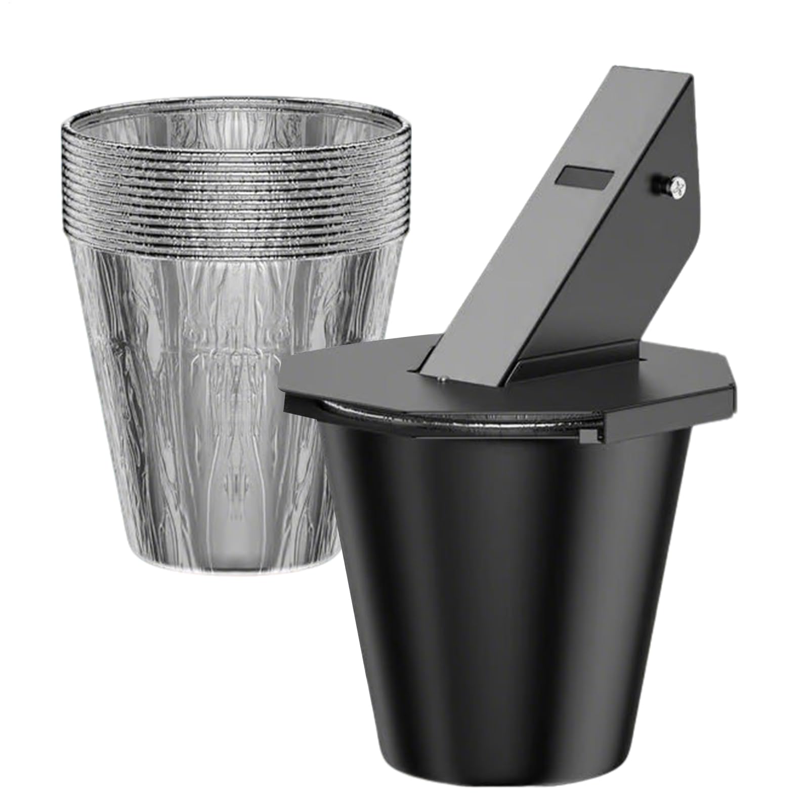 Cubo de grasa octogonal resistente al calor con forros de goteo para barbacoa