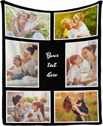 Miniatura 1 de for Women Throw Blankets, Custom Blankets Photo Collages for Mother's Father's Day Christmas Birthday as Souvenirs and Unique Gifts 50x60 Inches
