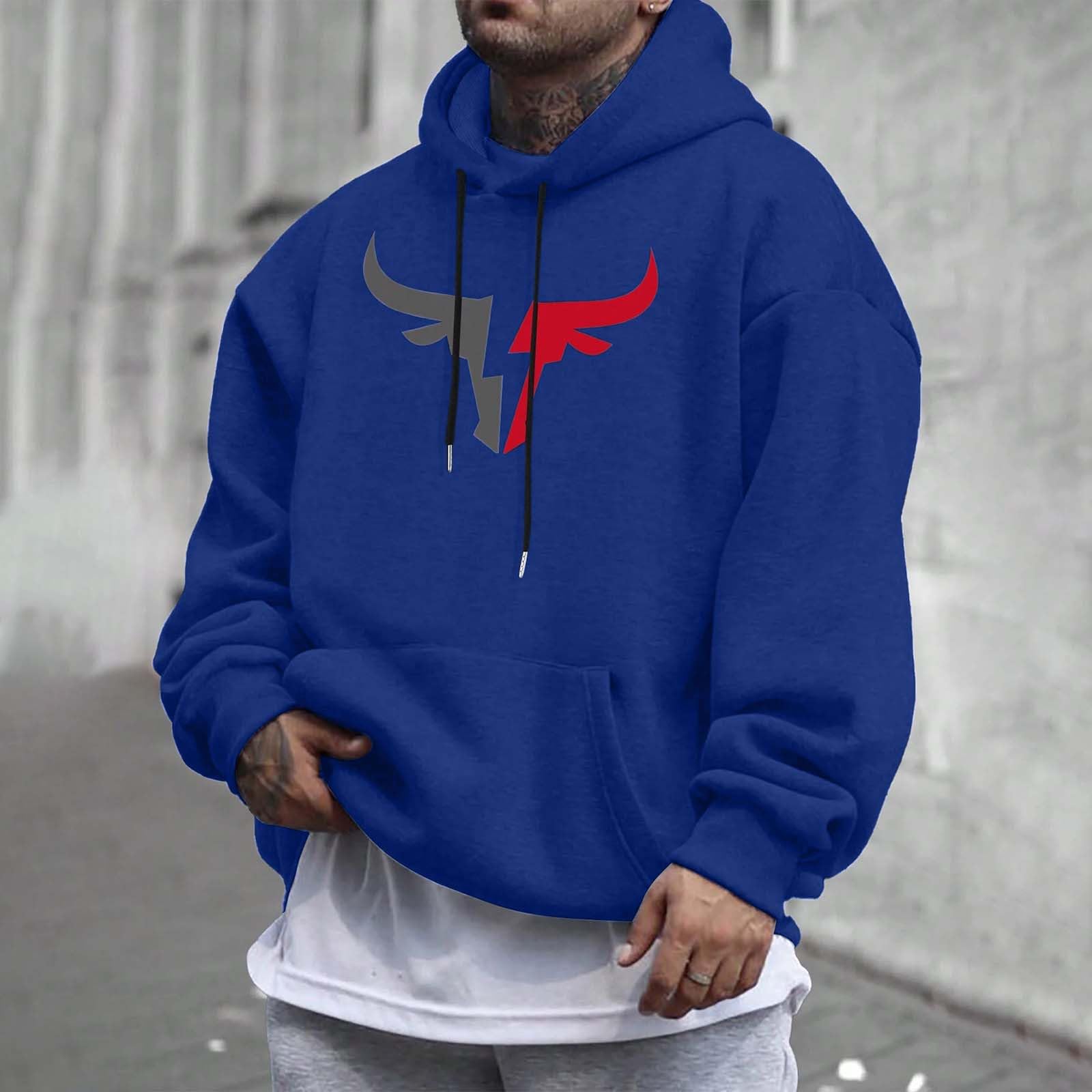 Felpe con cappuccio da uomo con grafica ampia, carino, casual, sottile
