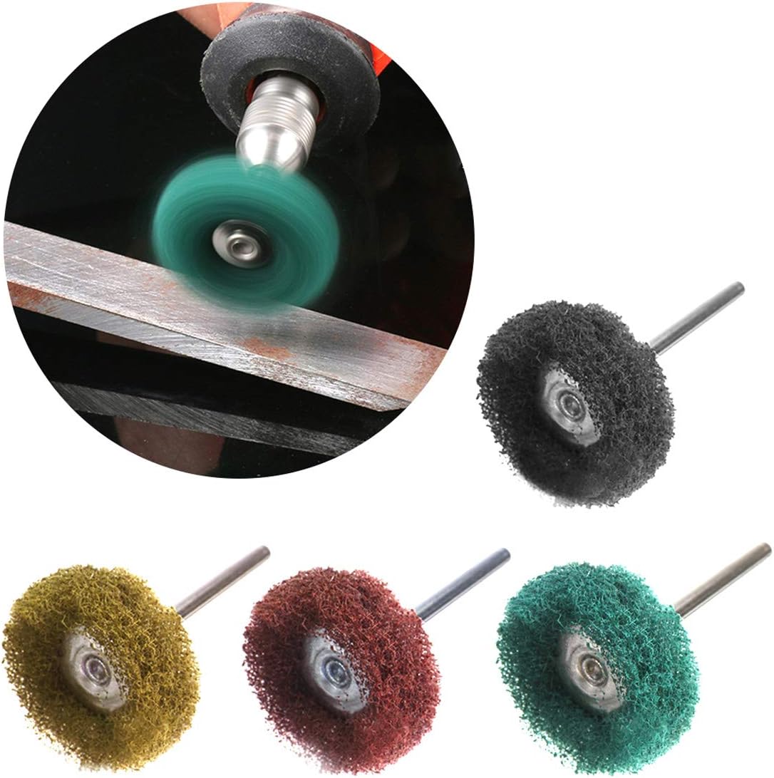 DIY Crafts Pack Of 3 Pcs, Multi Colour, 3 Pcs, Polishing Wheel Buffing Pad Brush Jewelry Metal Micro-Electronic Accessories Rotary Tools Nylon Polishing Pads Abras (Pack Of 3 Pcs, Multi Colour)