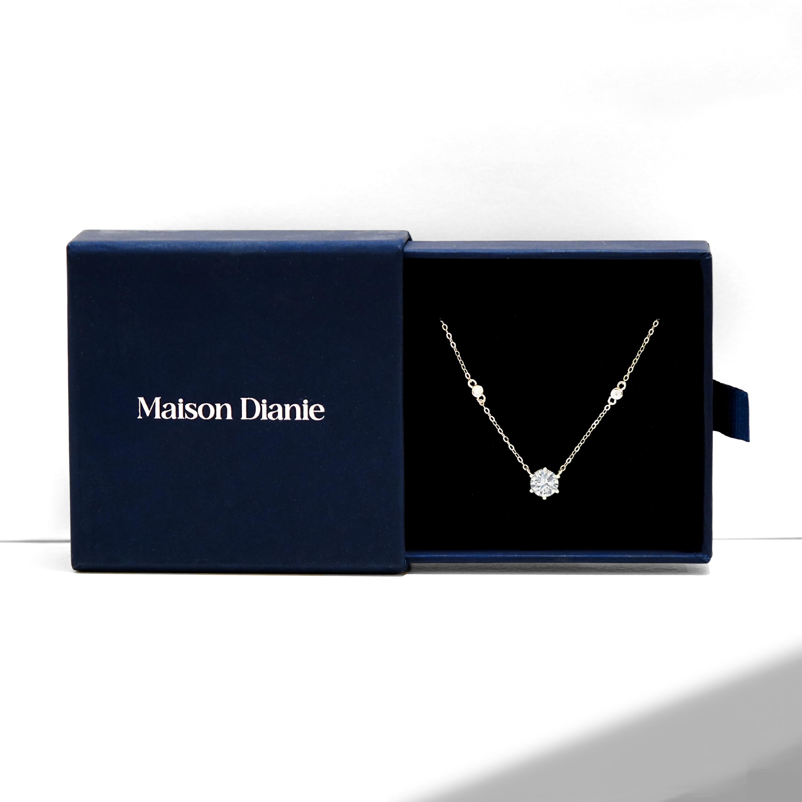 Collana con diamante in argento Sterling 925, ciondolo Moissanite 1 carato con certificato GRA regalo di compleanno donna