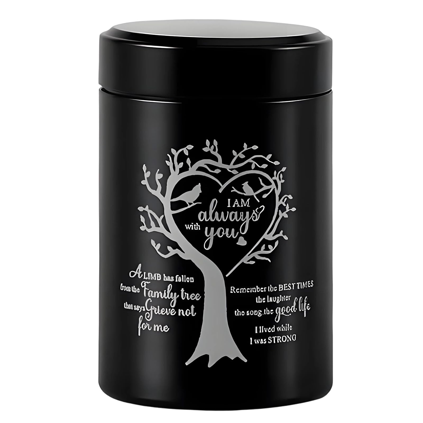 Tsophreniq Portable Minis Cremation Urn Aluminum Small Urns for Human Ashes Keepsakes for Lasting Remembrance Minis Urns for Ashes with Trees of Life Pattern