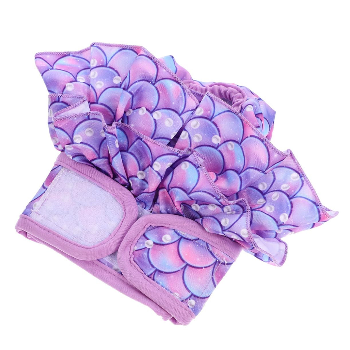 DECOMELODY Dog Heat Nappies for Female Dogs Adjustable Washable Diapers Cute Print Design Comfortable Pet Panties for Incontinence for Home Travel Mermaid