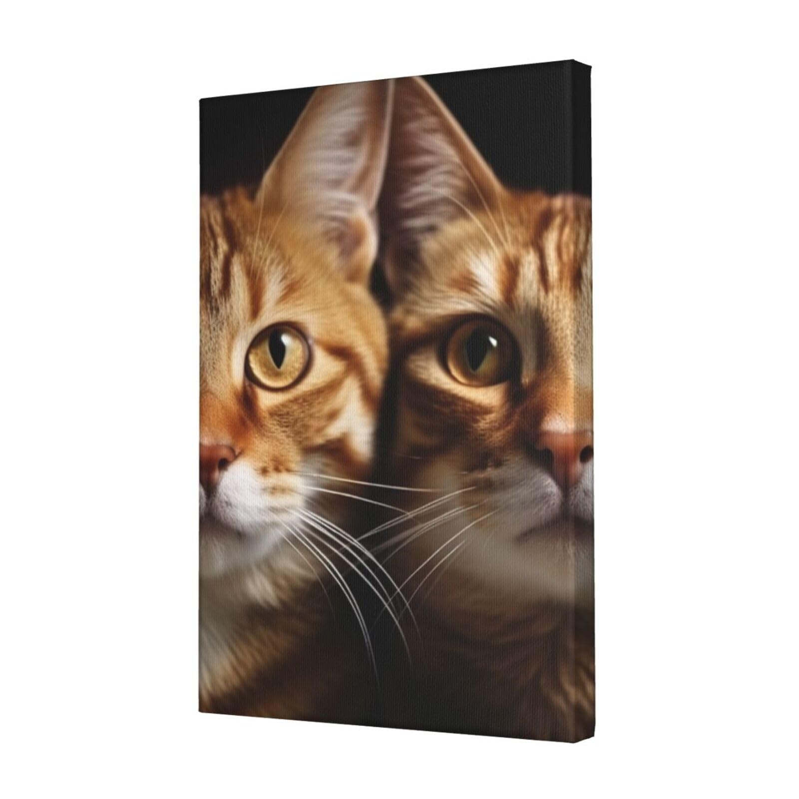 KLOPH Cats Canvas Wall Art for Living Room 12"x18" Modern Artwork Painting for Bathroom Hanging Canvas Prints Aesthetic Wallart for Bedroom Kitchen Office Wall Decor