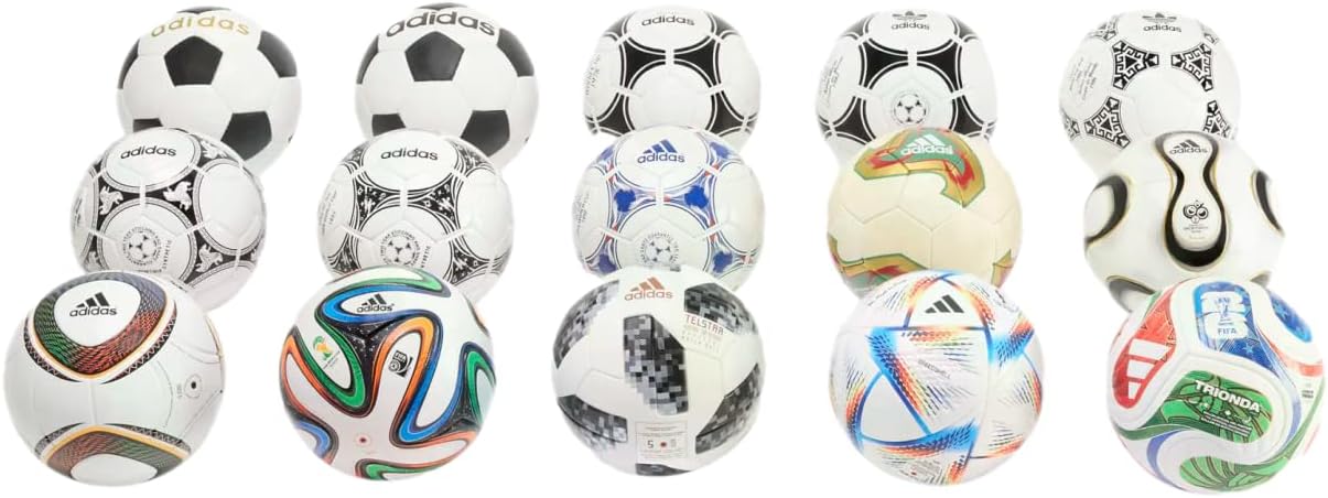 adidas World Cup Historical Ball Set – Limited Edition Collection of Iconic World Cup Match Balls in Pro, Mini, and Club Variants