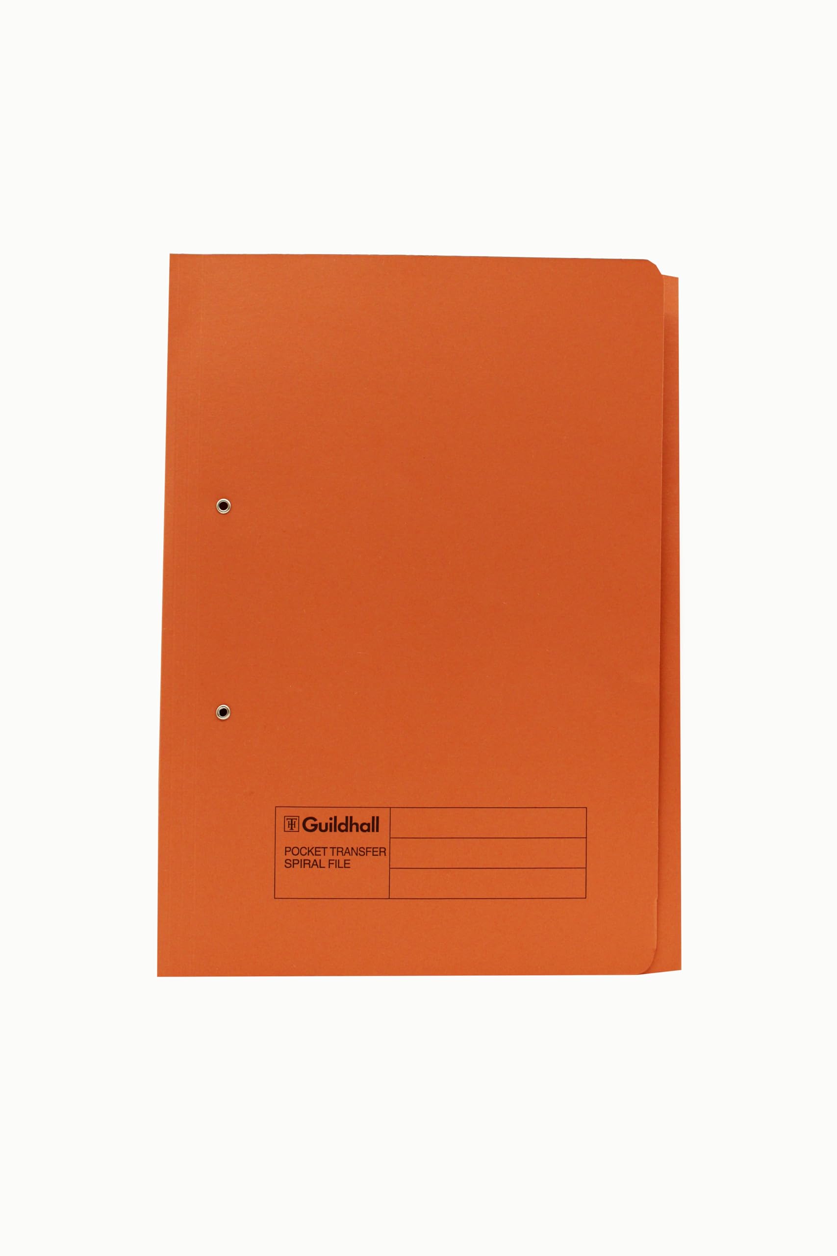 Guildhall Spring Pocket Transfer File Manilla Foolscap 315gsm Orange