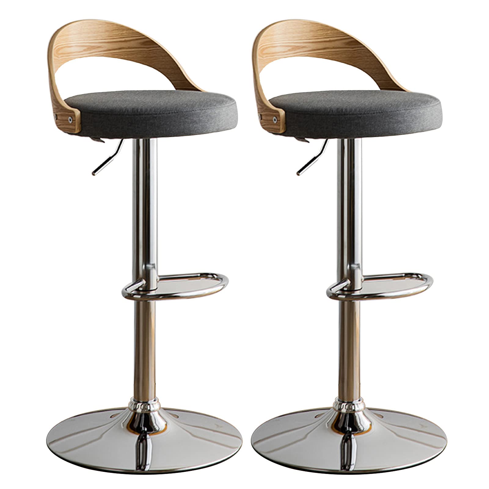 Tabourets de bar ronds réglables pour cuisine salle à manger salon pub lot de 2