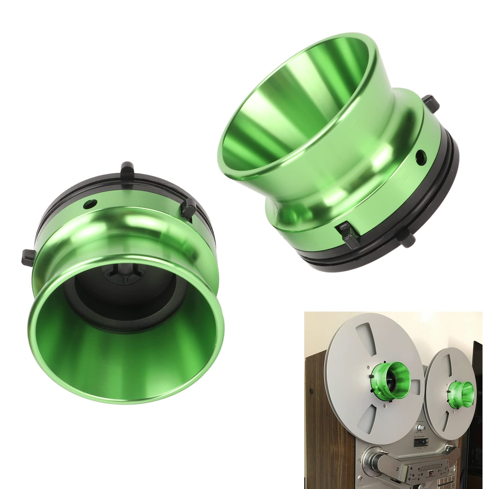 1 Par Nab Hub Adaptadores, Carrete a Carrete de Cinta Nab Hub Adaptador, 10 Pulgadas Abridor de Aluminio Pulido Nab Hub Adaptadores para Studer para Akai para