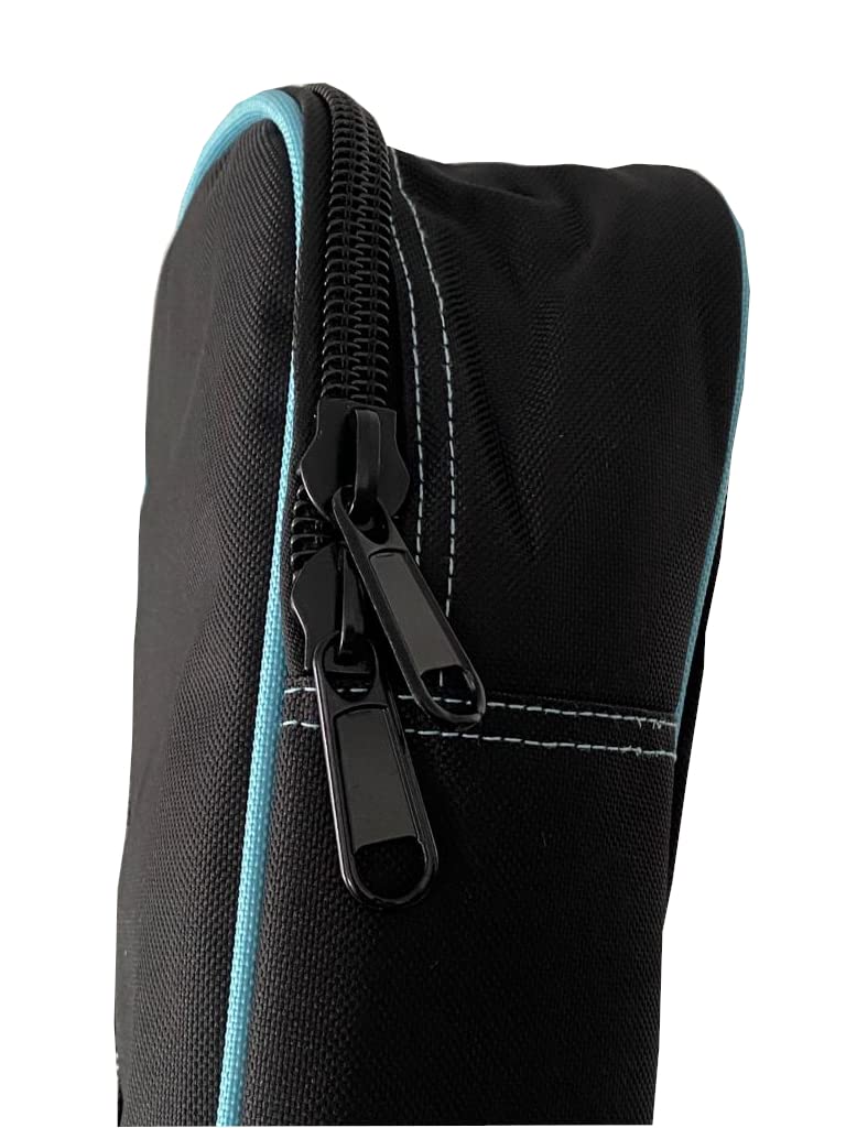 FUNDA GUITARRA CLASICA REF. 33 MOCHILA Medidas internas: 101x39x30x10cm. Negro/V.Turquesa