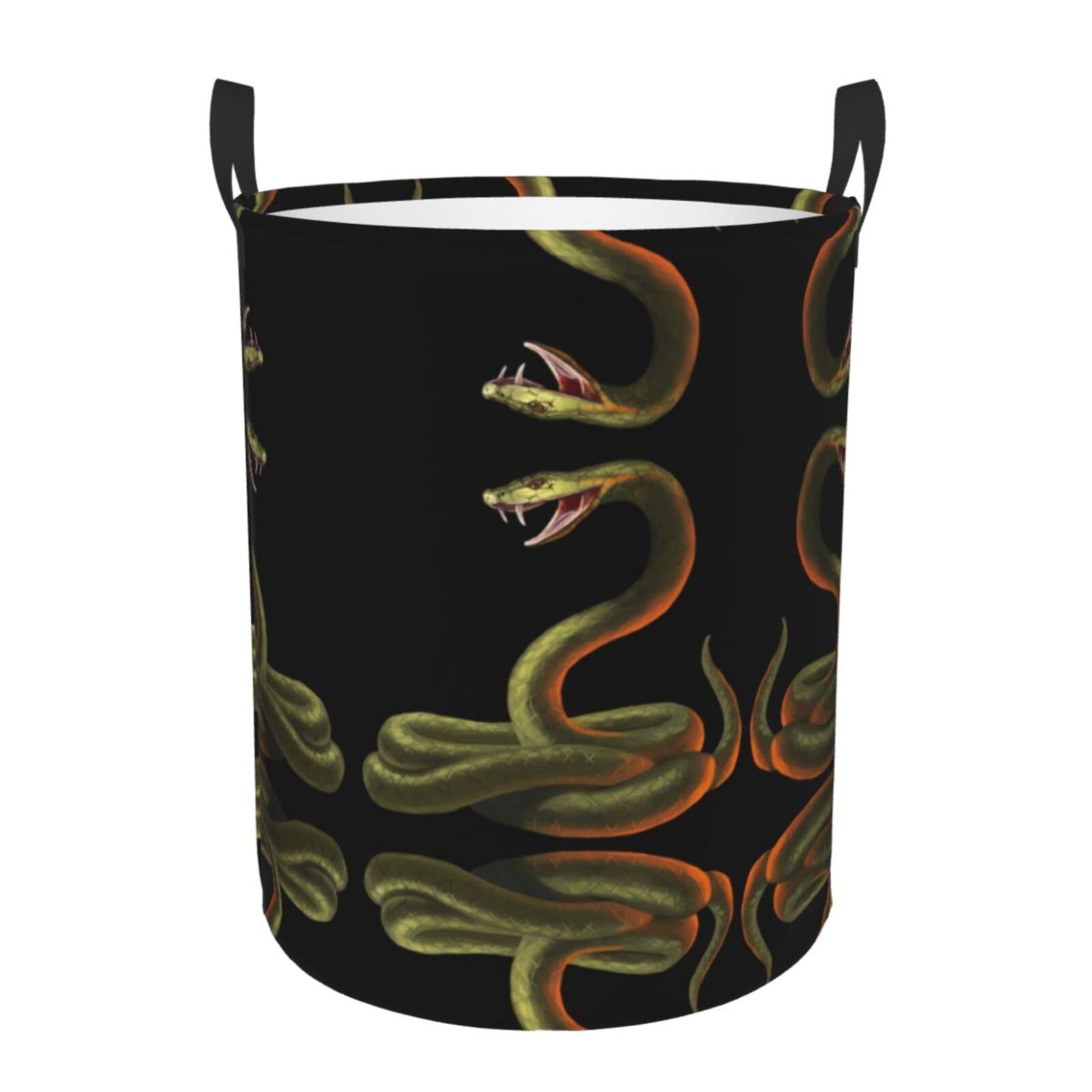 M Circular Hamper Snake Print for Dirty Clothes