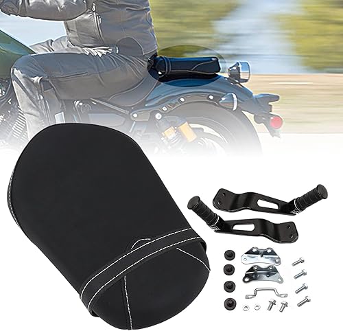AUFER Cojín para asiento de pasajero trasero de motocicleta con soportes de clavija de pie compatible con Yamaha Bolt XV950 XVS950 R-Spec 2014-2023