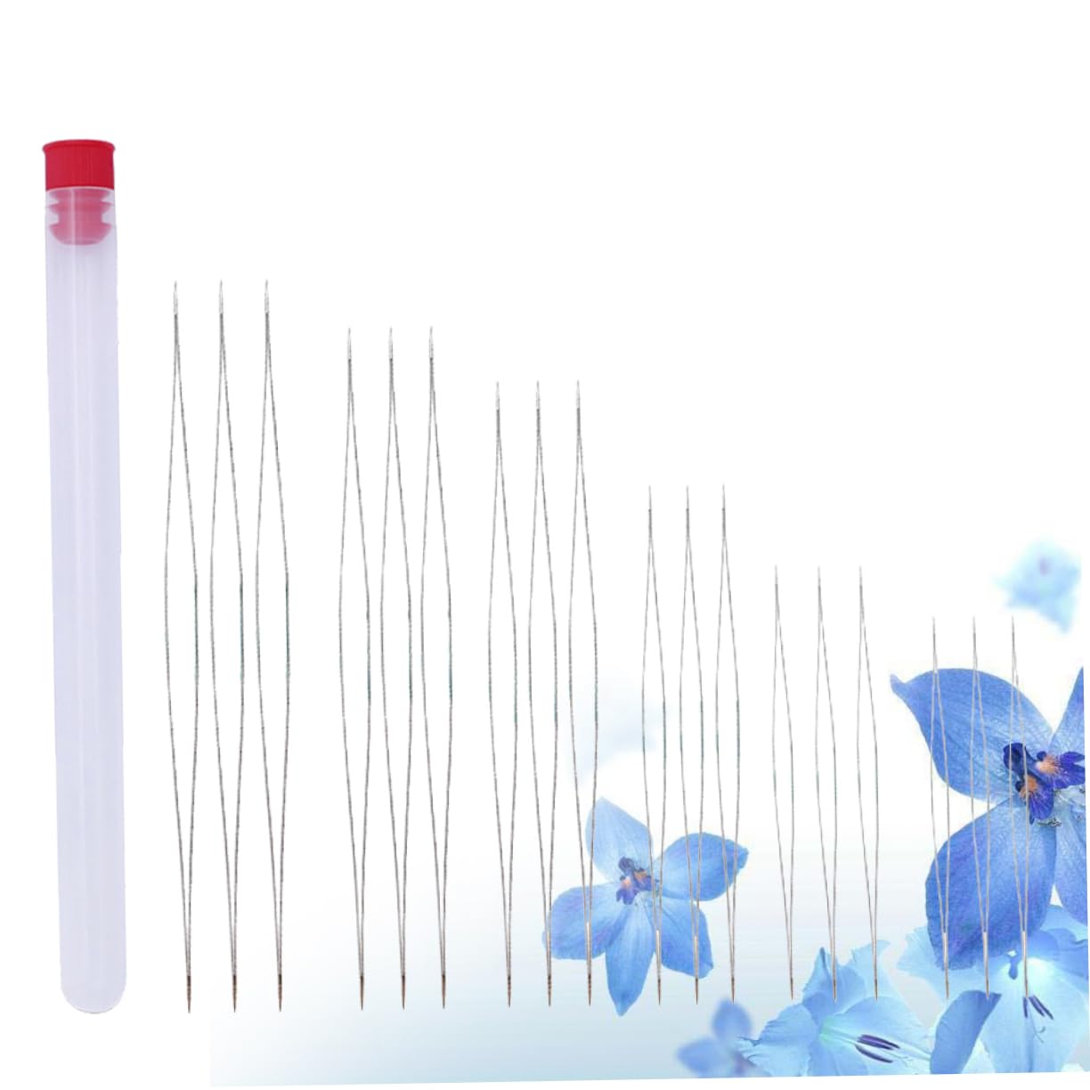 KONTONTY 54 Pcs Beading Kits with Needle Threaders Big Eye Beading Needles Metal Material for DIY Jewelry Ideal for Craft Lovers