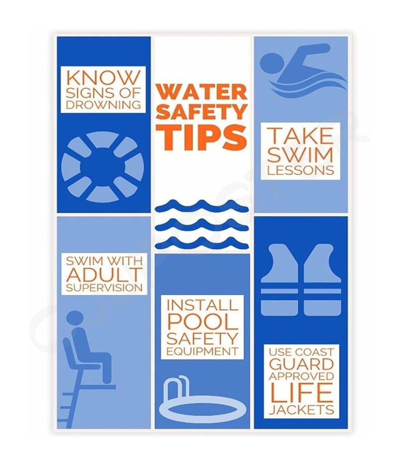 IDGTTLDF Pool Rules Educational Wall-Art for Cabana or Beach House Vacation Home Decor Unframed,12x18inch(30x45cm)