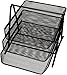 Sparco 90206 3-Tier Steel Mesh Desk Tray, Black (11 5/8"W x 13 3/4"D x 10 5/8"H)
