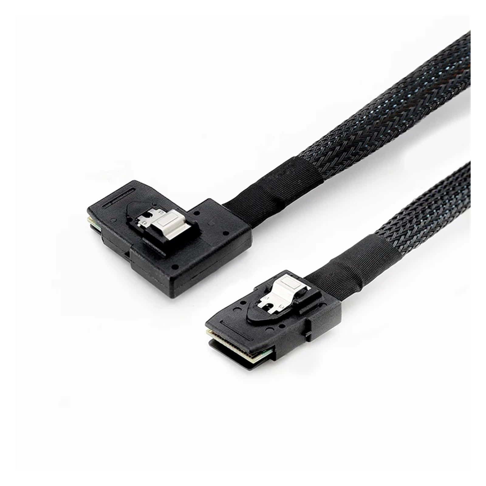 Cable de datos SFF-8087 a 8087 de 90 grados de 36 pines en la esquina izquierda del cable de disco duro interno del servidor de la placa base (0,8 m)