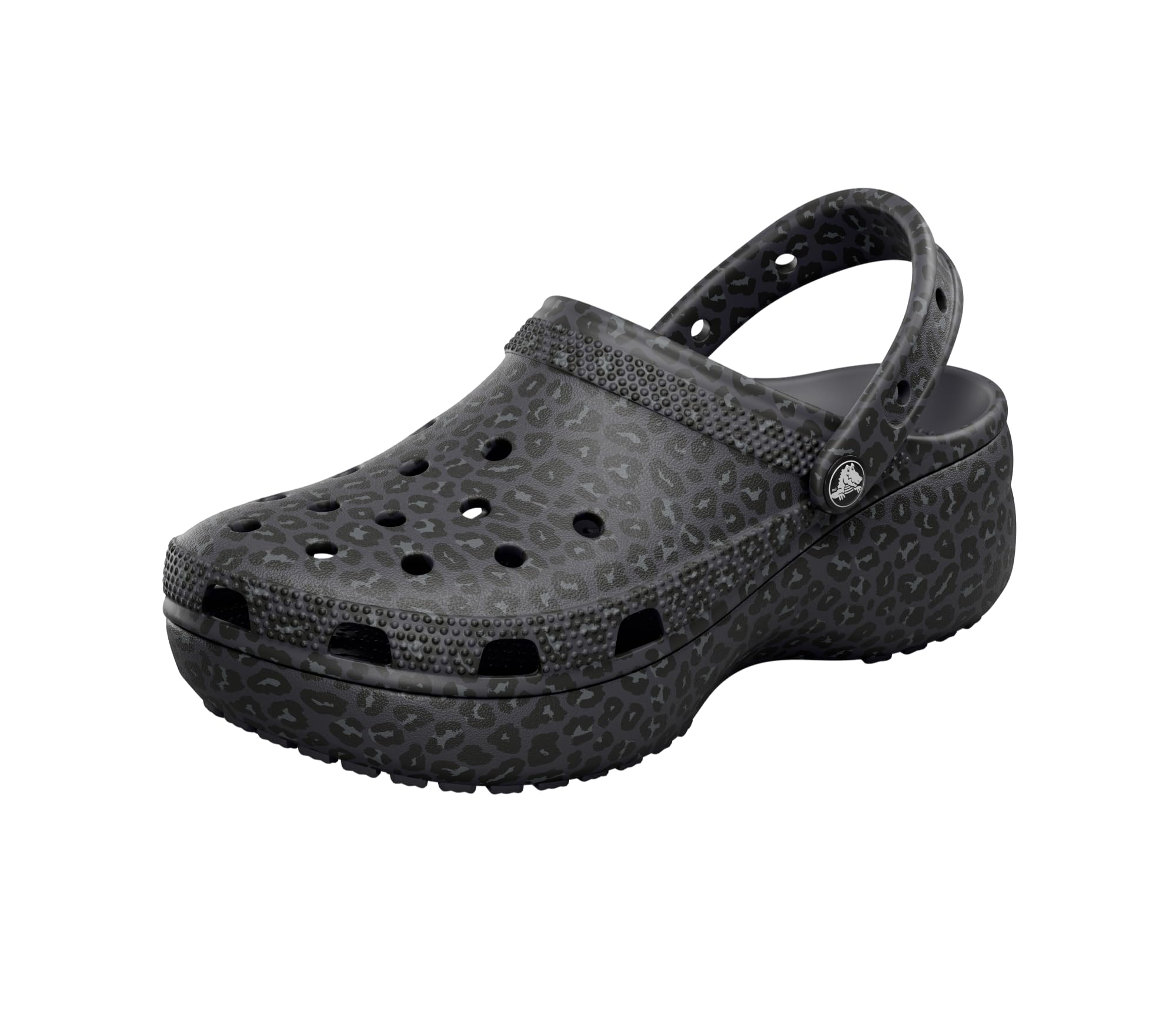 Crocs Women's Classic Graphic Platform Clogs, Black Sand, 5