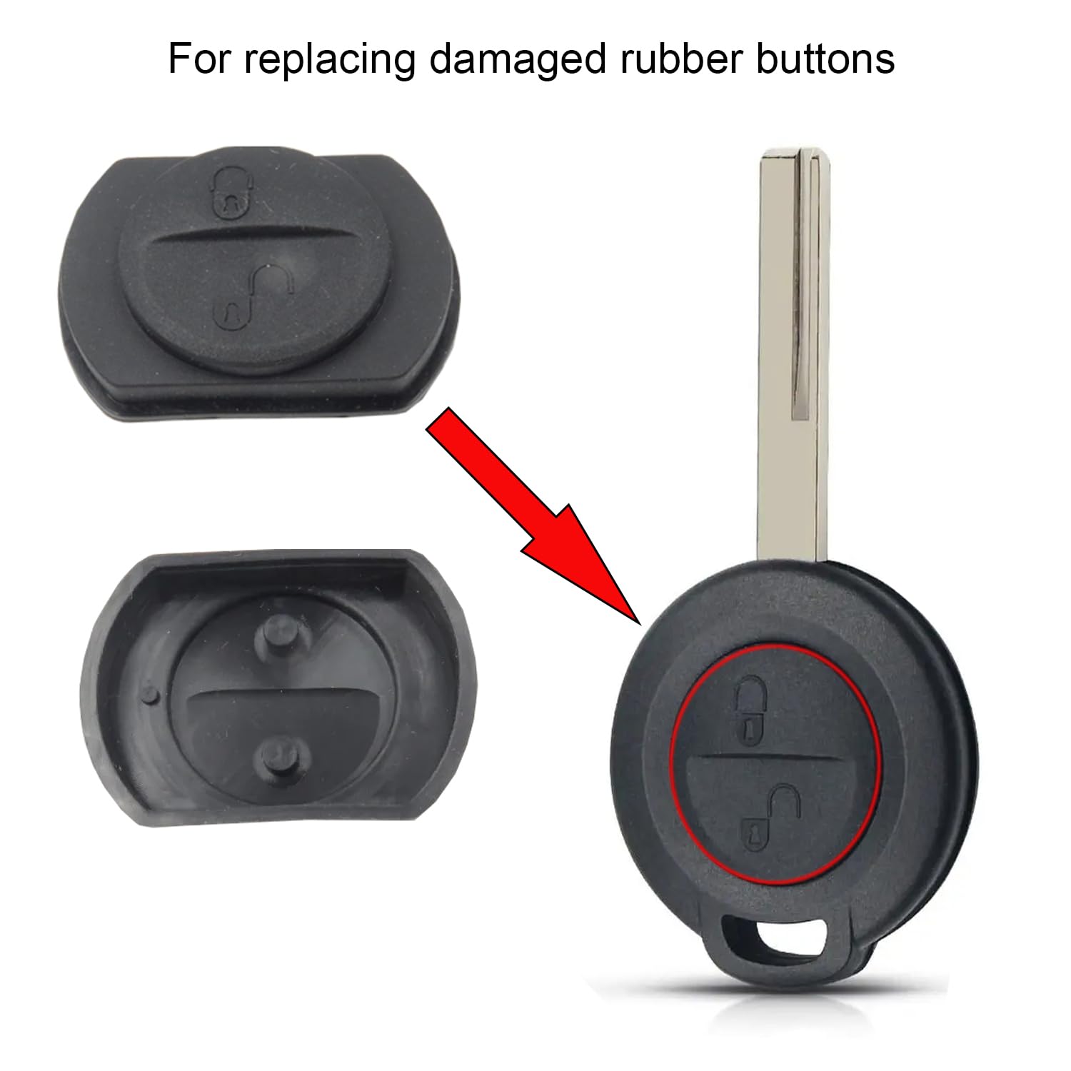 Tasti Pulsanti Gomma Per Smart Chiave 454 Forfour Mitsubishi - Foto 8