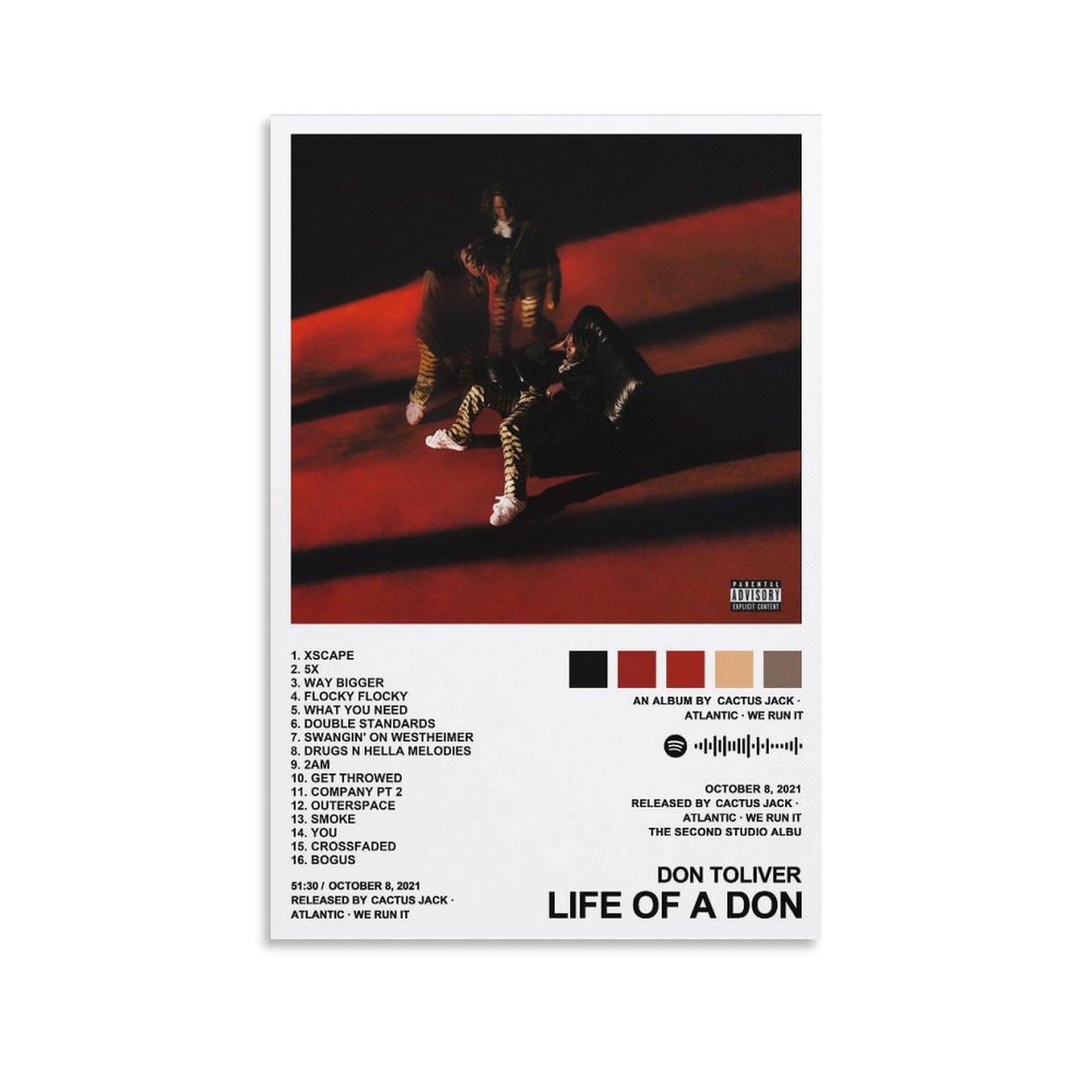 DAXXINDon Toliver – Life Of A Don Canvas Posters Wall Art Bedroom Office Room Decor Gift Unframe-style12x18inch(30x45cm)