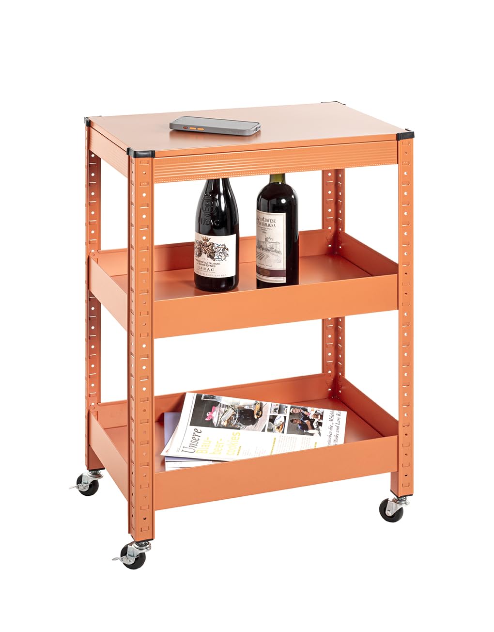 HAKU Servierwagen orange Metall 50x75x32 cm Modern