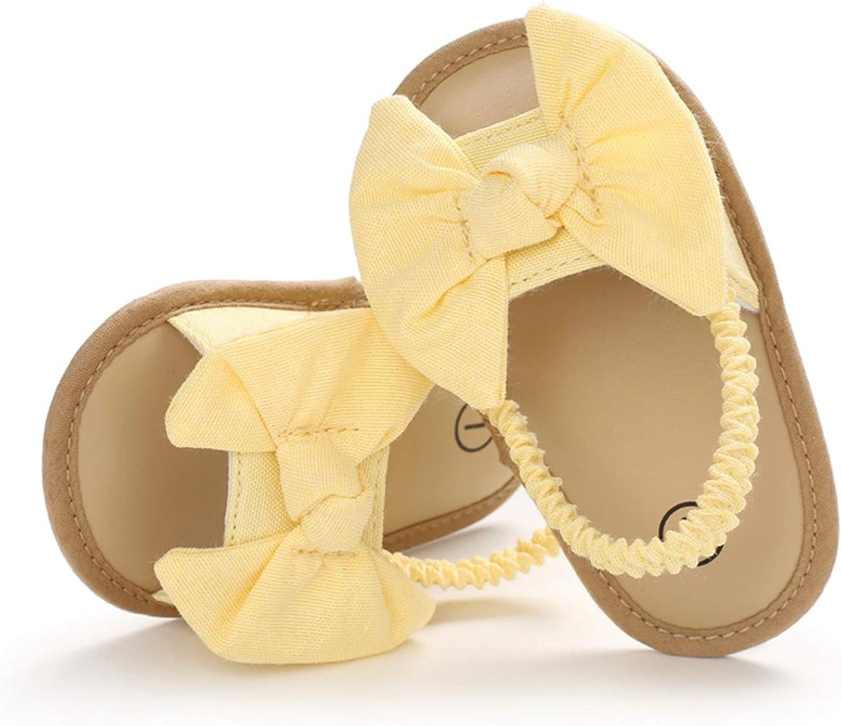  | COSANKIM Infant Baby Girls Summer Sandals with Flower Soft Sole Newborn Toddler First Walker Crib Dress Shoes | Sandals