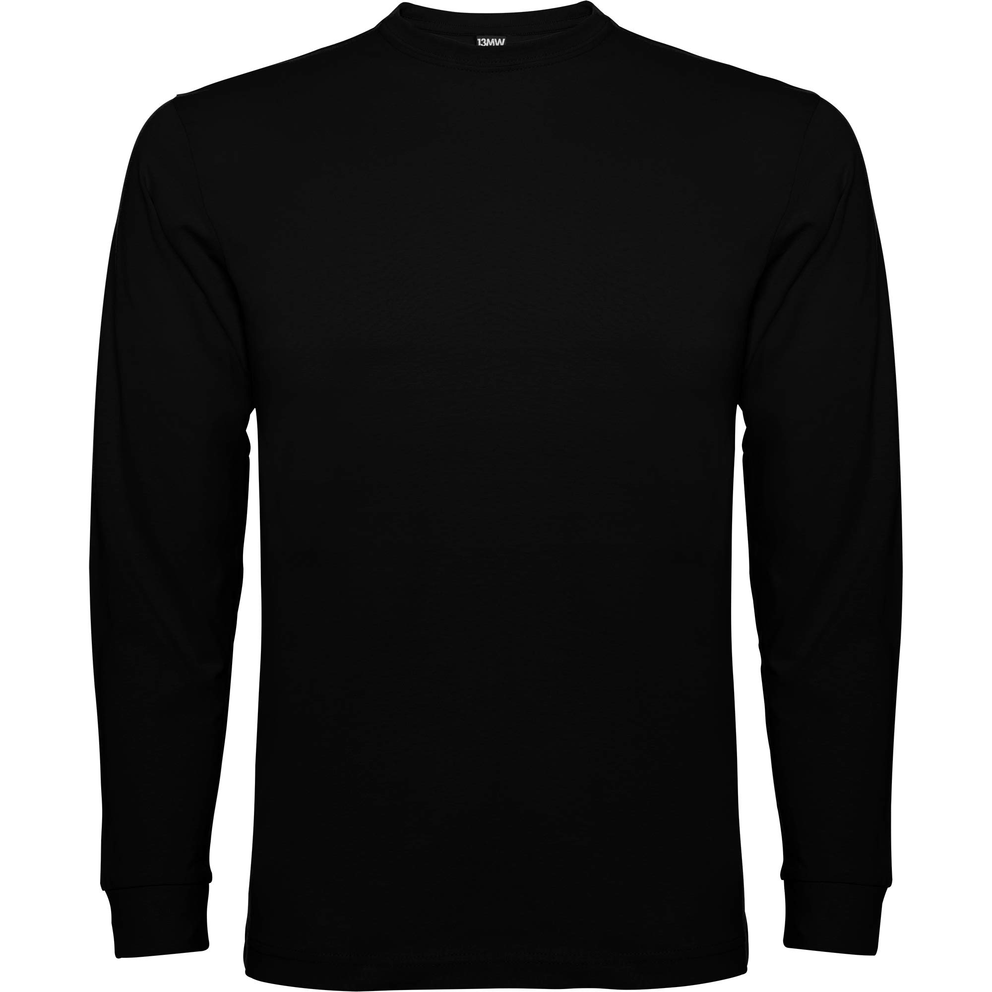 Pack 5 | Camisetas Manga Larga Hombre | 100% Algodón Punto Liso | Cuello Redondo