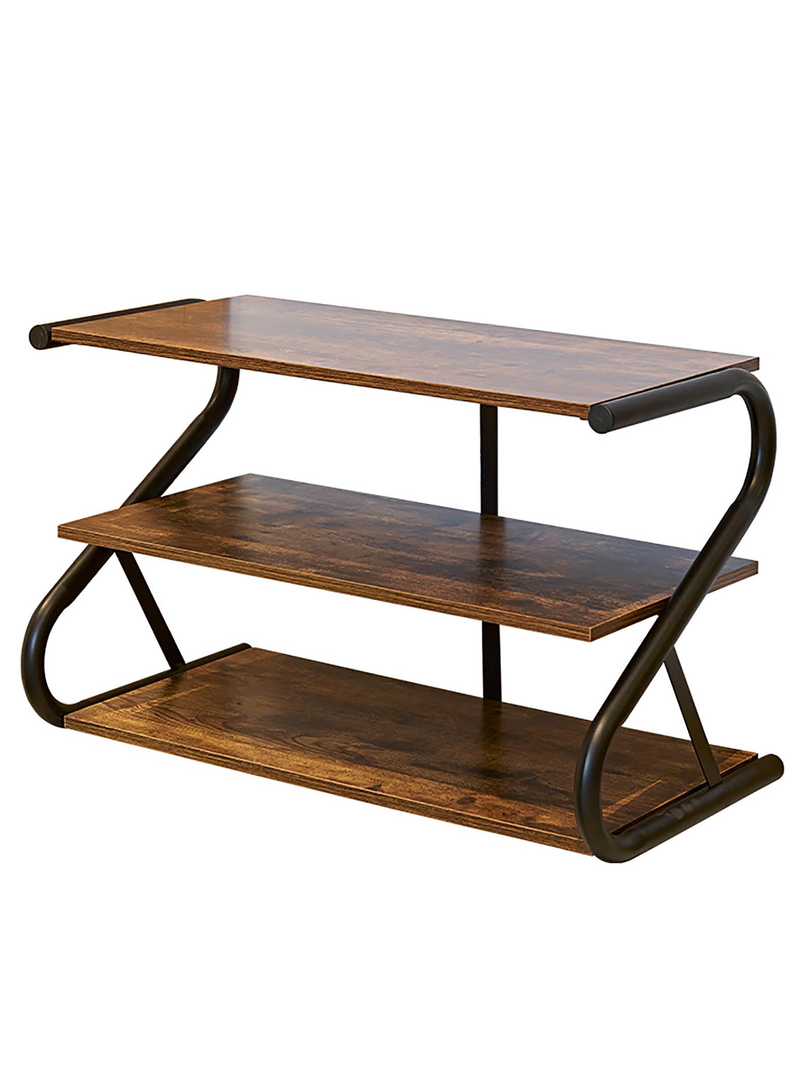 Étagère à chaussures en fer étagère en bois d'ingénierie de dortoir
