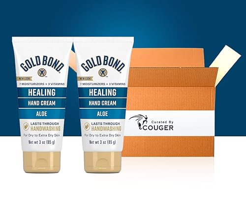 Miniatura 3 de Gold Bond Crema de manos curativa, 3 onzas, con aloe, humedad que dura a través del lavado de manos (paquete de 2)