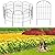 Decorative Garden Fence 10 Pack, Animal Barrier Fence, No Dig Fencing 24in (H) x 11ft (L) Metal Wire Panel Garden Fence Border, Dog Rabbits Ground Stakes No Dig Fence for Outdoor Patio, 11FT