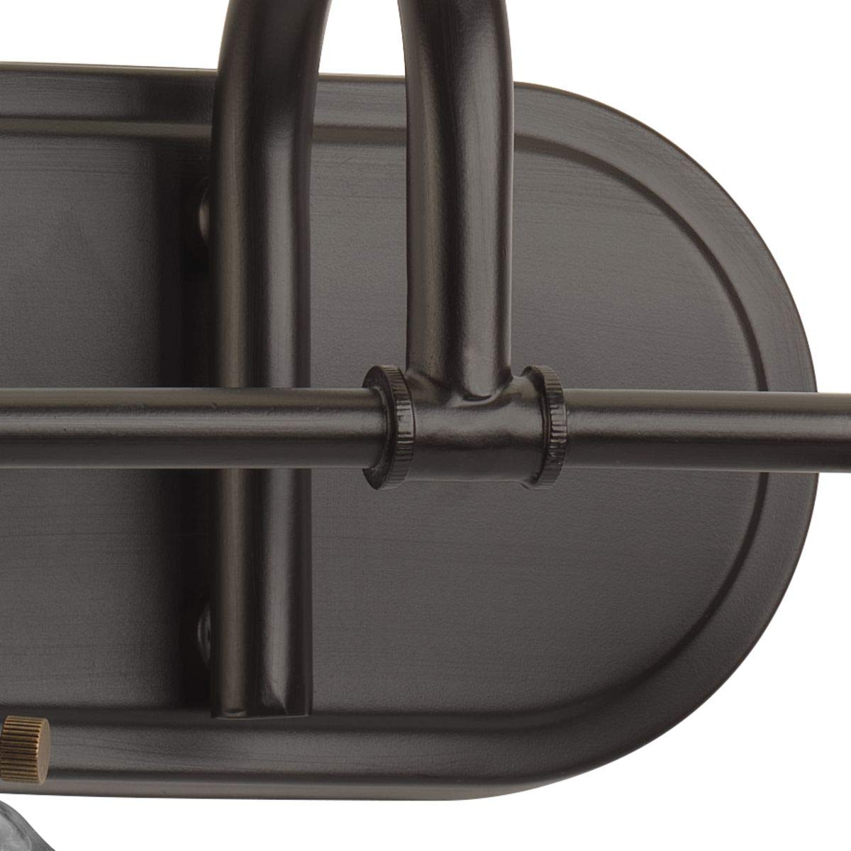 Progress Lighting P300083-020 Judson Collection Clear Glass Farmhouse Bath Vanity Light, 4-Light, Antique Bronze