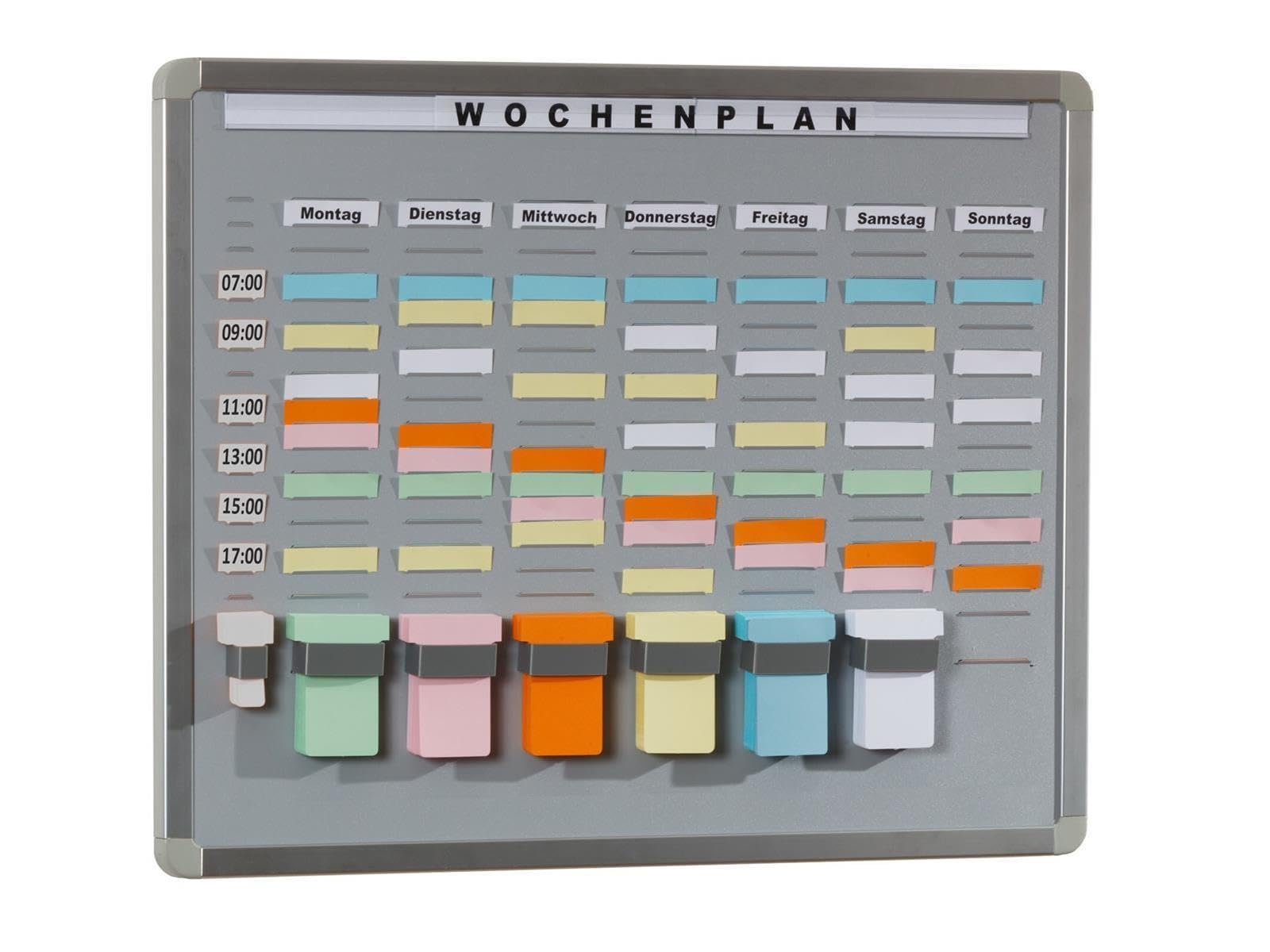EICHNER Tablica systemowa T-Card, płyta nośna z twardej pianki, szara, szer. x wys. 468 x 608 mm, z 20 przegródkami i 7 rzędami